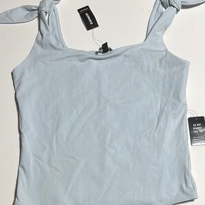 Express Blue Sleeveless Bodysuit